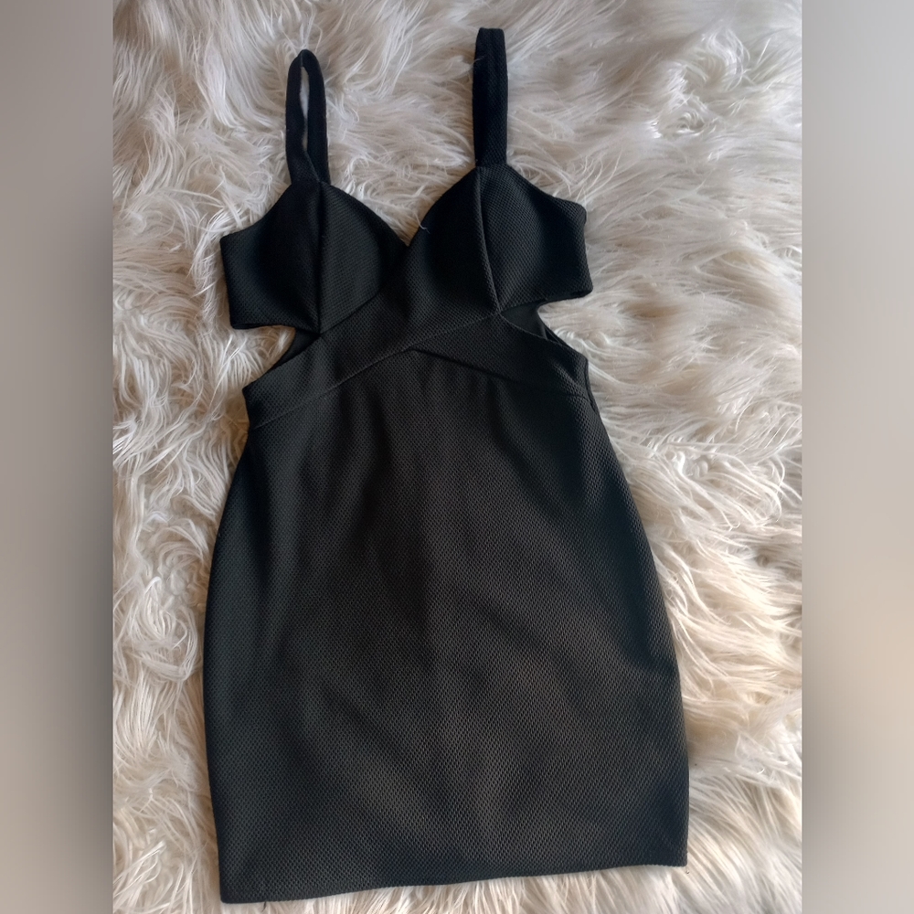 wet seal black cut out mini dress